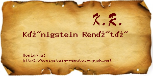 Königstein Renátó névjegykártya